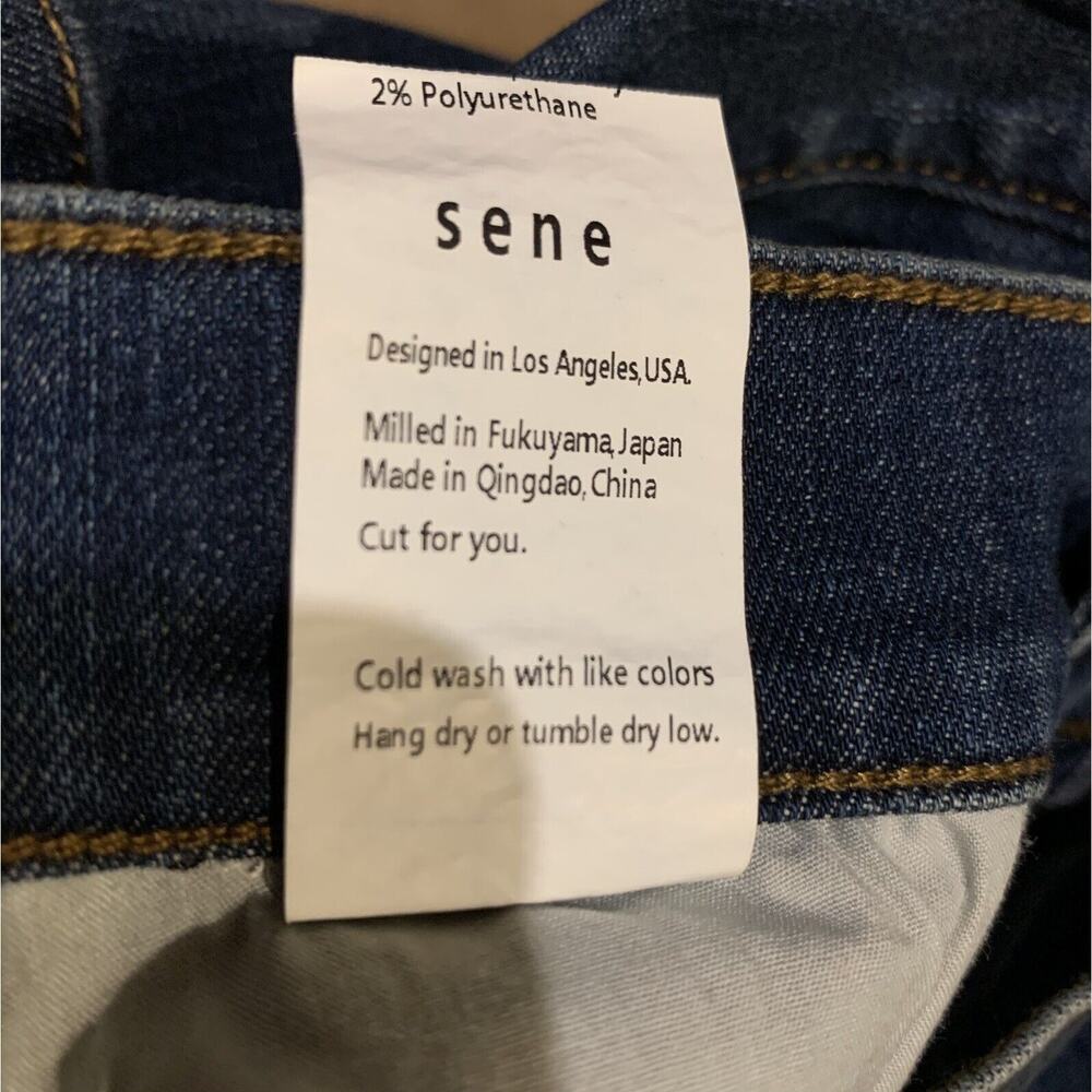 Sene Jeans Womens Size 0 Blue Straight Leg Mid Rise Pants - Picture 7 of 9